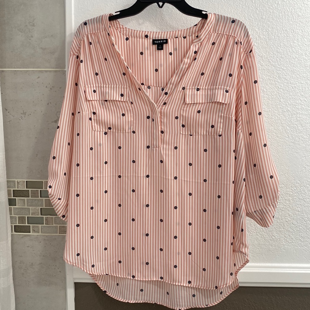 Torrid, Size 1, Women’s Striped Blouse